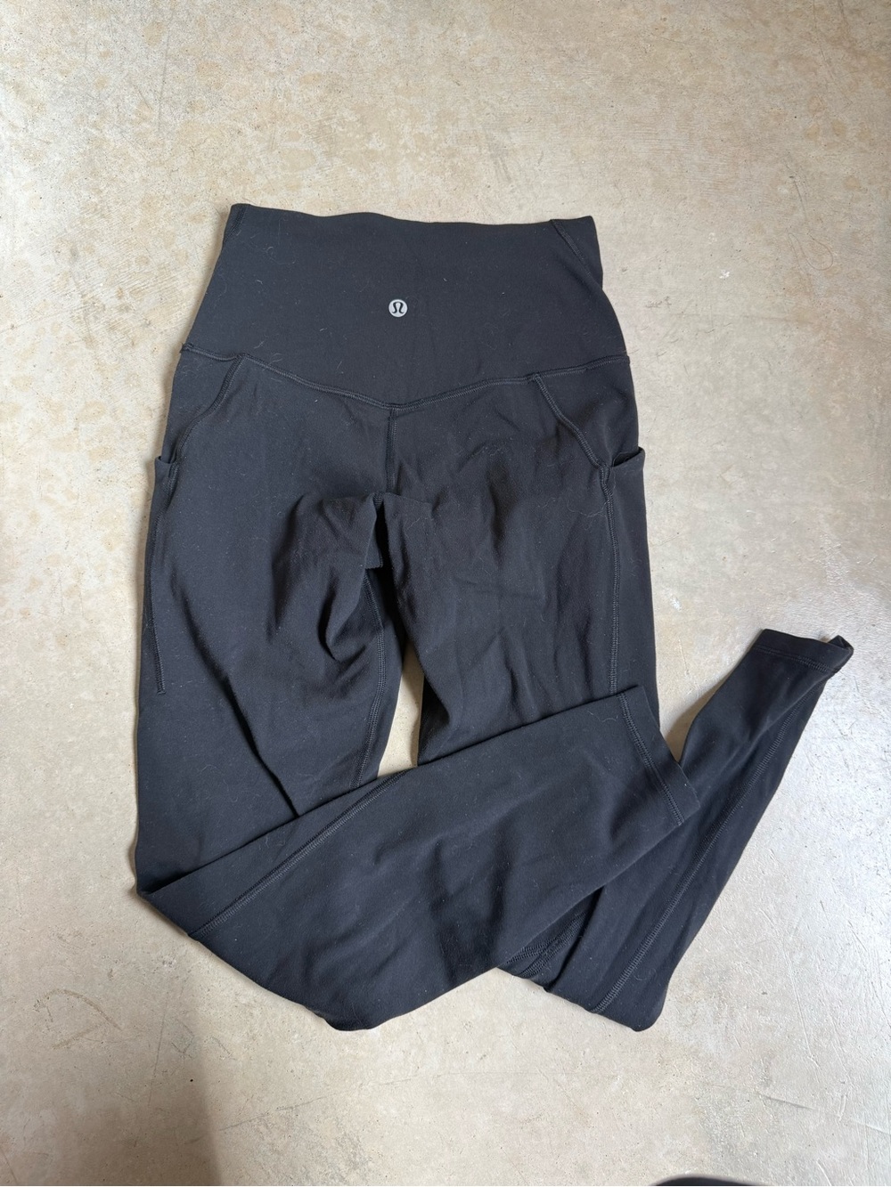 lululemon Black Performance High-Waist Leggings with Side Pockets